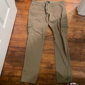 American eagle stretch green pants size 8